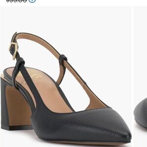 Vince Camuto Black leather Slingback Heels